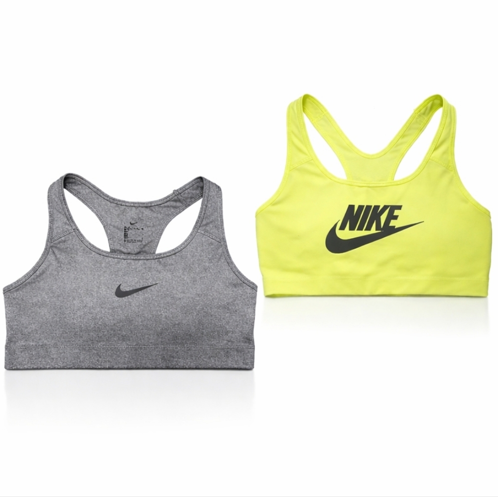 NIKE Women’s Sports Bra Set  Women's MEDIUM – Gray & Volt